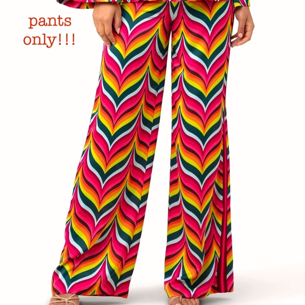 New TRINA TURK Spring Street Wide Leg Pants Cruise Wear Size 16